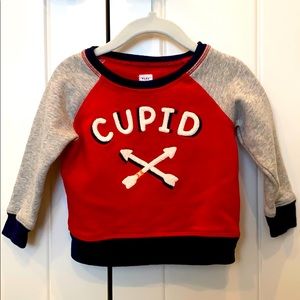 Baby Gap Valentine’s Cupid sweatshirt 12-18 months